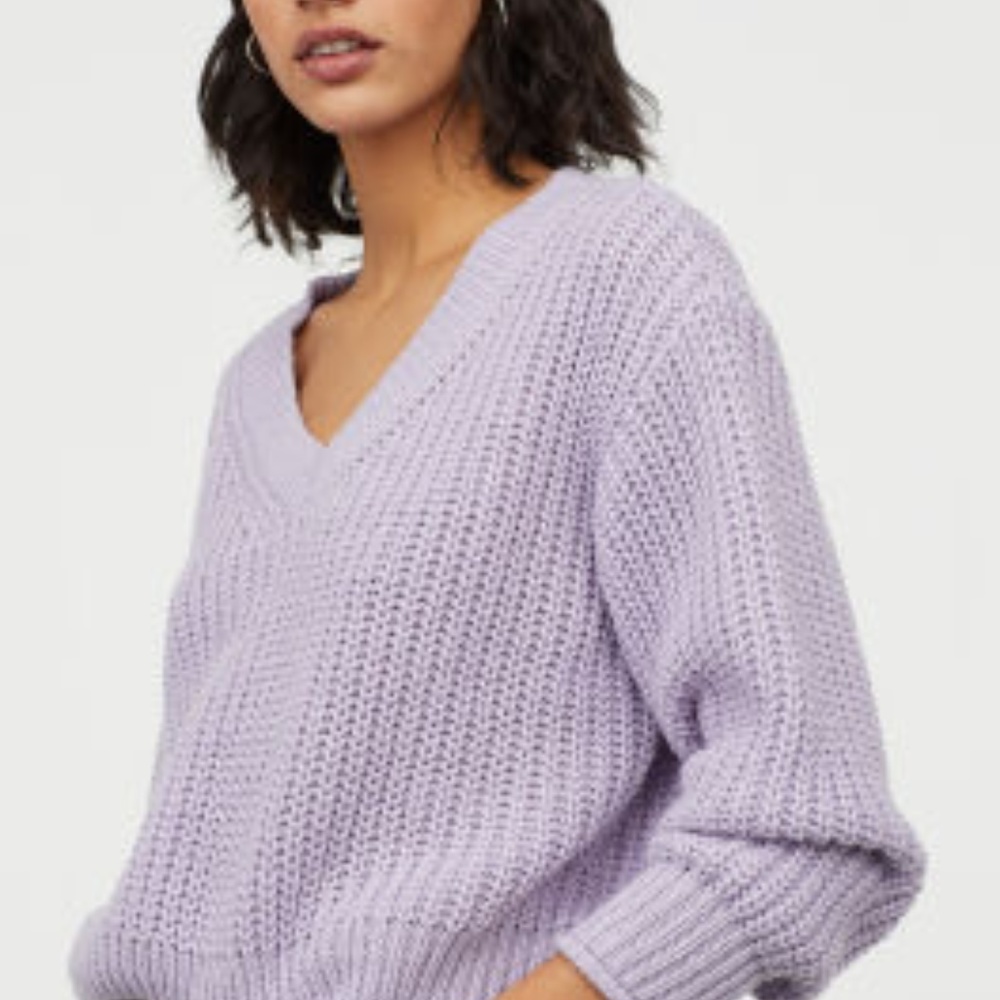 Pastel purple lavender over sized slouchy sweater